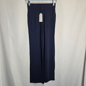 Universal Standard Mola Pants Maritime Blue 4XS=XS Lounge Pull on Wide Leg